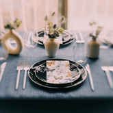 10 In. Navy Classic Design Plates | 10 Count